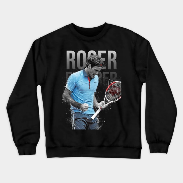 Roger Federer Crewneck Sweatshirt by Creativedy Stuff